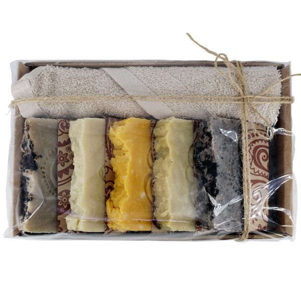 Натуральное мыло ручной работы «Подарочный набор 5 сортов», упаковка 5х100 г
